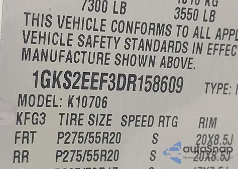 2013 GMC Yukon Denali from USA, damaged, VIN 1GKS2EEF3DR158609
